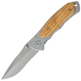 Anglo Arms Lock Knife 155 - Modern Zebra Wood Onlay And Nylon Case