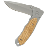 Anglo Arms Lock Knife 155 - Modern Zebra Wood Onlay And Nylon Case